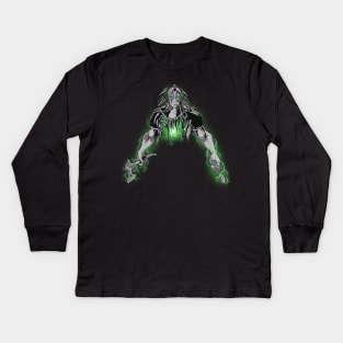 Native American (green) Kids Long Sleeve T-Shirt